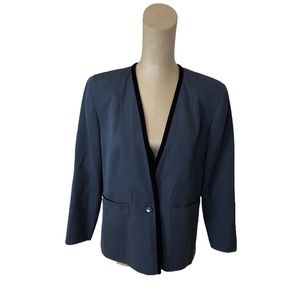 Vintage Andrè Laug Gray Wool Blazer Made in Italy Size 8